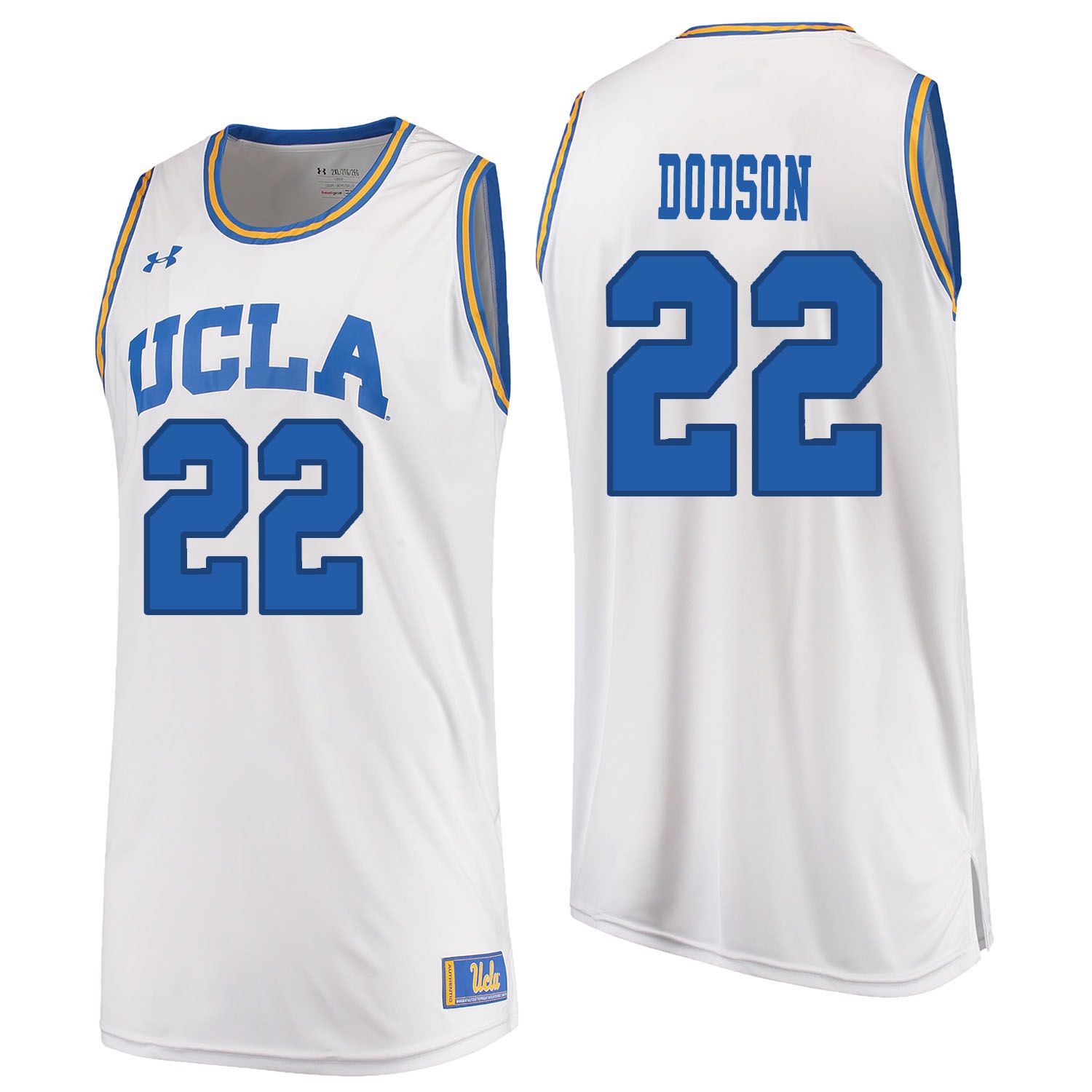 Men UCLA UA 22 Dodson White Customized NCAA Jerseys